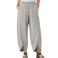 Ležerne pantalone za žene 'Čvrsto boje Ležerne prilike, labave pantalone Ravne hlače Bifurcirane široke