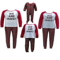 Stoljetni božićni pidžami za porodično slovo Snowflake dugih rukava vrhovi hlača Xmas podudaranje za