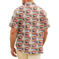 4. jula muška havajska majica USA Nacionalna majica zastava Grafička majica ovratnik dnevni odmor kratkih