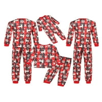 Amiliee Porodica koja odgovara Božić Pidžamas Snowflake Elk Print Dugih rukava Hlače Spavaće odjeće PJS set