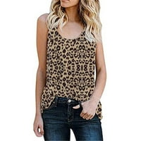 Žene Ljeto Leopard tiskane raglanske majice bez rukava TOP TOP TOP TOP CAMISOLE Žena Trendy Streetwear
