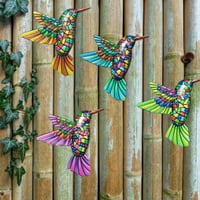 Metal Bird Wall Art Skulptura na otvorenom Viseći ukras za vrt Domac Decor s