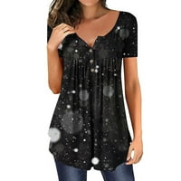 Koaiezne ženske kratkih rukava CACT Crt Starry Sky Printing Thirt Top Casual Slim Košulje Tee Bluza
