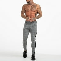 Sportski casual tisak Bodybuilding Fleksibilne pantalone za hlače u struku Dnevna crna veličina L