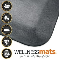 WellnessMats platna zbirka protiv umora podne mat, škriljevca, unutra. ¾ u. ¾ u. Poliuretan - ergonomski