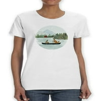 Majica jezera Friends C Majica -Victoria Barnes Designs, ženski medij