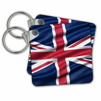 3Droza Velika Britanija zastava mahanje u vjetru - ključni lanci, 2. po, setu 2