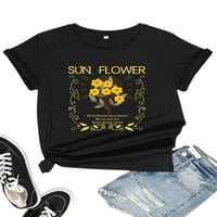 Ženski suncokret Grafički tines ljetne majice kratkih rukava Budite naša povremena odjeća za sunčanje