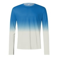 Majica za muške boje u boji Boja boja koja odgovara majici s dugim rukavima i okruglim vratom