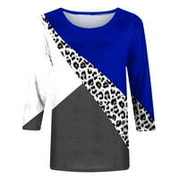 Homodles Crewneck majica za žene - casual crewneck tiskani vrhovi plave veličine s