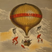 Poster 1890- Henri Lachambre Balloon Poster Print nepoznato