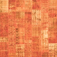 Ahgly Company u zatvorenom okruglom patchwork narandžaste prelazne prostirke, 4 '