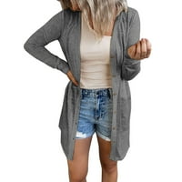 Lagana karigan za žene jeseni dugi rukav plus veličina Ženski grafički džemper srednje dužine prema