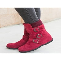 Audeban ženski čizme zimskih snježnih kopča čizme hodaju udobne srednje teleće cipele veličine američkih