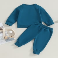 Century Toddler Boy Fall Outfits Dugi rukav Split dukserice Tors + Pocket Hlače postavilo odjeću za