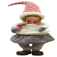 Northerlight 16 crvena i bjelokosti gnome mlada djevojka božićna figurica