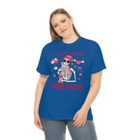 ObiteljskiPop LLC Samo ću pričekati pravu ljubavnu majicu, smiješnu kostur Valentine majicu, ženska