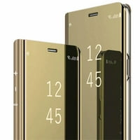 iPhone XS MA futrola, pametni čist prikaz šminke za stojeće zrcalo elektroplate Pokucavanje Kickstand
