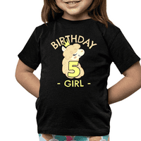 Peta rođendanska majica Djevojke Rođendanska majica Llama 5. rođendana majica za djevojke Slatka rođendanska