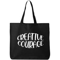 Kreativna hrabrost pamučna platna torba torba