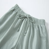 Hlače za djevojčice dječake elastične strugove casual hlače odjeća 6y teretni kratke hlače zelena 1Y-2Y