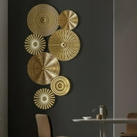 WirlSweal zidni viseći kreativni izuzetno zlatno metalni okrugli zidni disk otvor poklon