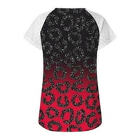 Ljetna bluza Žene Modni cvijet Ispisuje V-izrez kratka rukavska radna odjeća s džepovima Vrhove Dame