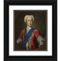 Antonio David Black Ornate Wood Framed Double Matted Museum Art Print pod nazivom - Prince Charles Edward