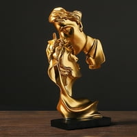 Parovi poljubačke zanata statue Zlatni dvostrani ukrasi smole Skulpture Moderni kućni dnevni boravak