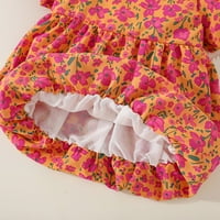Little Girls Haljina Toddler kratki rukav cvjetni print Princess haljina Plesne zabavne haljine odjeća