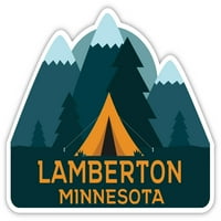 Lamberton Minnesota Suvenir Vinil naljepnica za naljepnicu Kamp TENT dizajn