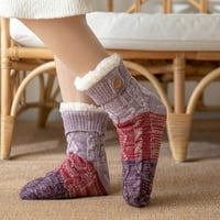 Wozhidaoke čarape za žene Ženska zimska super mekana toplo ugodna nejasna obložena sa hvataljkama za