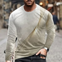 Muški pulover vrhovi prevelizirani FIT Fashion 3D linijski digitalni tisak okrugli vrat Dugi rukav majica