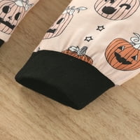 Wassery Toddle Baby Halloween hlače Postavite majicu sa dugim rukavima s dugim rukavima sa hlačama