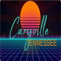 Caryville Tennessee Vinil Decal Stiker Retro Neon Dizajn