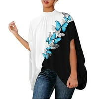 Atinetok ženske vrhove modne batwing rukave lagane fit lagane udobne majice pulover ljetno casual čvrste