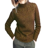 Dezed ženska klasična-fit lagana turtlenack džemper za čišćenje žena dugih rukava od pune boje pola