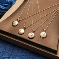 Početna ogrlica od zlata za žene za žene 14K Gold Personalizirane CZ abecede Početne ogrlice za teen