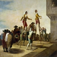 Goya: Stilt-Walkers, C1791. Nthe walkers. Ulje na platnu, 1791-92, Francisco Goya. Poster Print by