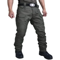Muški dno pantalone za crtanje elastične struke hlače salon sa loungewear Cargo pant Workout Sivi A