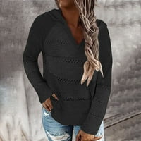 Susanny plus džemperi za žene pletene majice za vuču dugih rukava dugačka kapuljača lagana boja dukseri