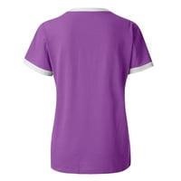 Majice za žene Ležerne prilike plus veličina cvjetna košulja za tiskane bluze Splice kratkih rukava