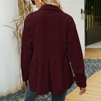 Kaicj jakne za žene Ženske košulje Corduroy dugih rukava majica jakne na vrhu zimske nose ženska jakna