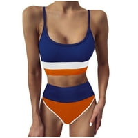 Tking Fashion Womens SplitSicions Pojava podstavljeni grudnjak bikini set kupaći kupaći kostim za kupanje za žene Žuta m
