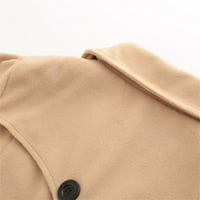 Petort Womenska jakna Zip up kaput s dugim rukavima zimski kaput Otibar Khaki, L