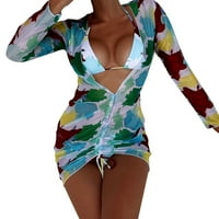 Ženski kupaći kostim čipke up podijeljeni kupaći kostim TRI BIKINI BIKINI SET PLAŽA Poklopac