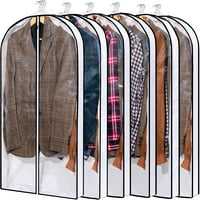 Torbe za odjeću za viseću odjeću 4 Gusset za skladištenje ormara i putovanja čistom visećim vrećicama