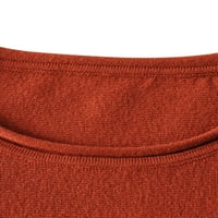 Kaitzr Ženska domaća odjeća, puff rukava pletene pulover džemper-džemper + elastični kratki kratkim
