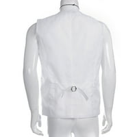 Musuos muškarci stilski odijelo Blazer Business Wedding Party Button Prsluk prsluk vrhovi vrpce za jednim