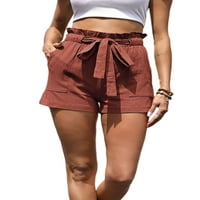 Sanviglor Dame Bodove Čvrsta boja mini pant Bermuda kratke vruće hlače Havaji ljetni plažni kratke hlače